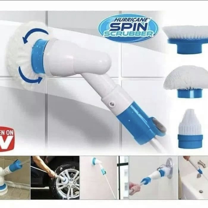 NEW PACKING AMAN Hurricane spin scrubber alat pembersih dinding putar