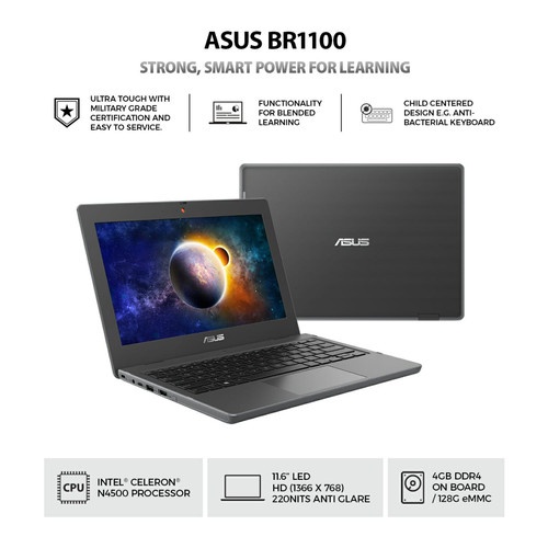 ASUS BR1100CKA - GJ0410T N4500 SSD 128GB WINDOWS 10 - NEW UNIT