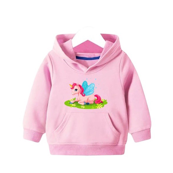 HOODIE WINGED UNICORN ANAK  PEREMPUAN FLEECE