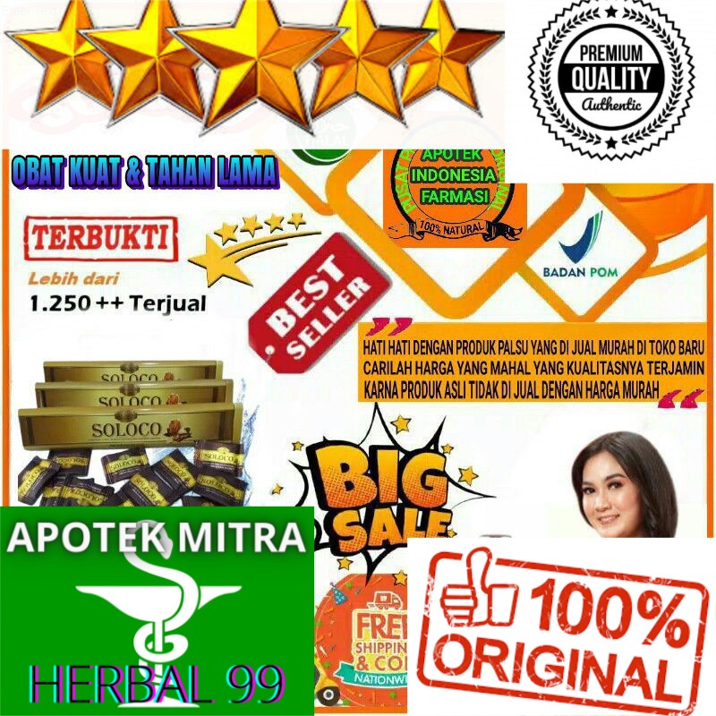 100% ASLI Suplemen Soloco Asli 100% Original Permen Coklat Kuat Pria stamina isi 12 pcs saloco