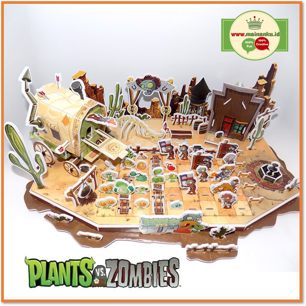 Puzzle 3d Big Size | PLANT VS ZOMBIES &quot;Wild West Adventures&quot; | Hobby - Jigsaw