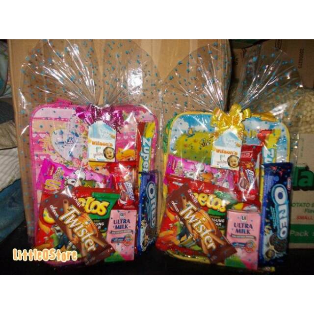 Plastik parcel motif ukuran 22x45 cm isi 10 lembar