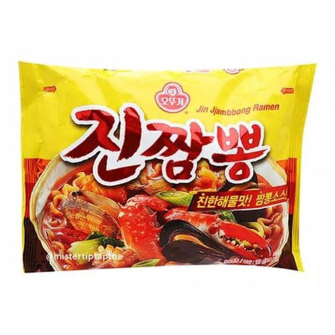 

Terlaris# Ottogi Korea Jin Jjambong Ramyeon Ramen Spicy Seafood Noodle Mie Korea