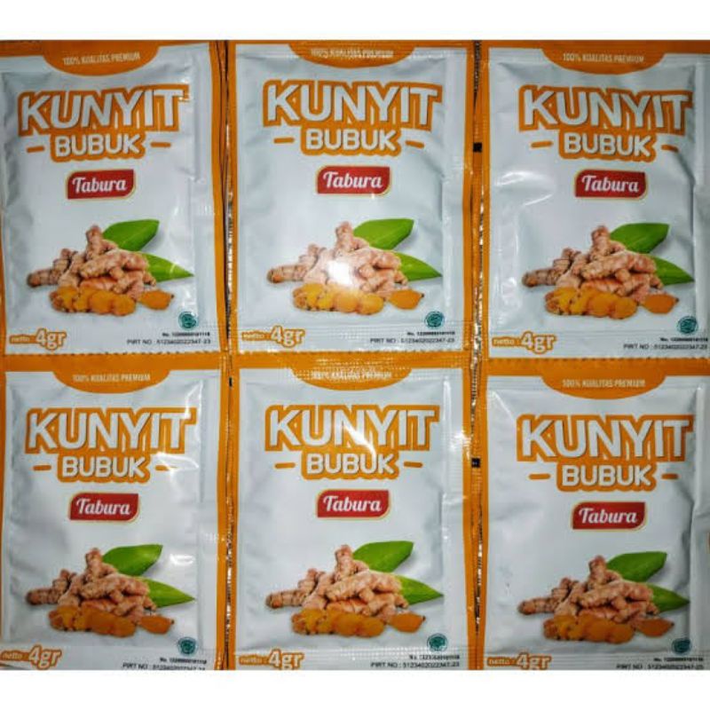 

Kunyit Bubuk Tabura / 1 Renteng 12 Sachet