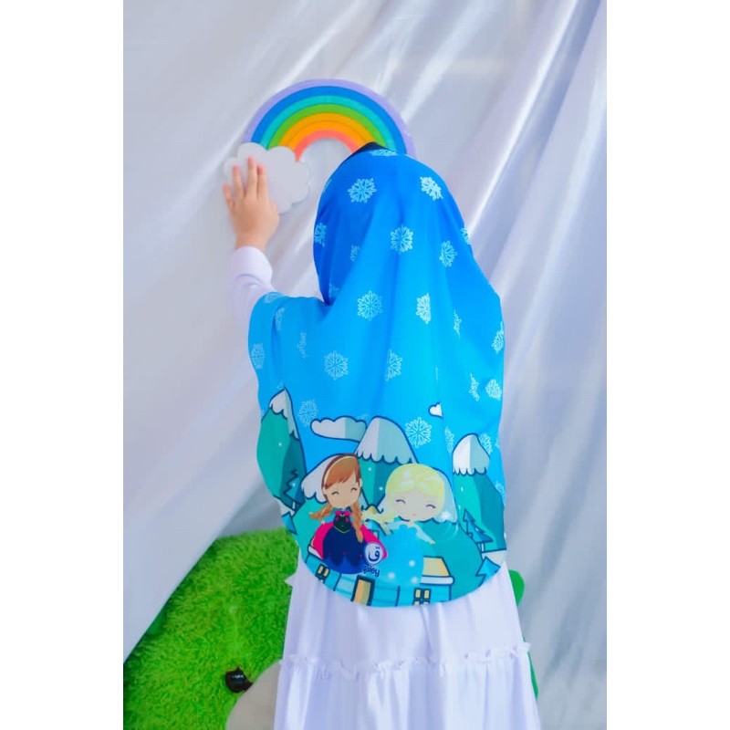 hijab instant motif baby frozen