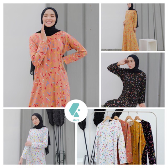 SPRINKLE DRESS BY VANILLA HIJAB | DRESS MUSLIM