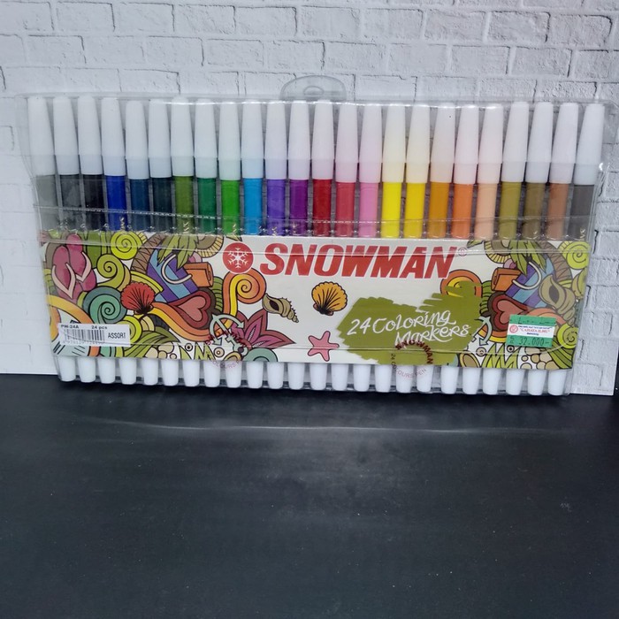 SPIDOL SNOWMAN 24 WARNA COLORING MARKER