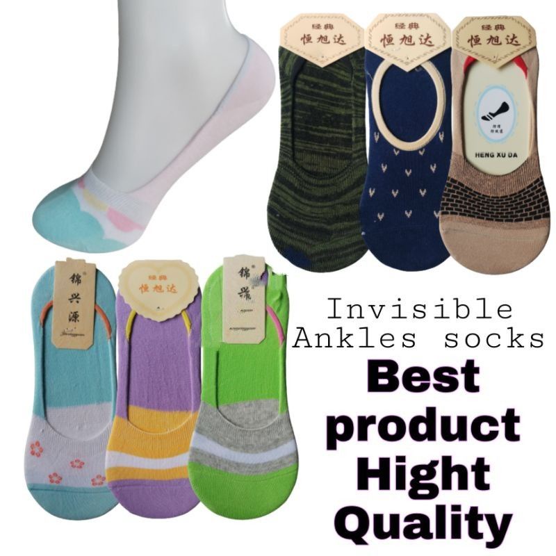 Hidden socks / kaos kaki invisible / kaos kaki pendek pria wanita dewasa kaos kaki balet