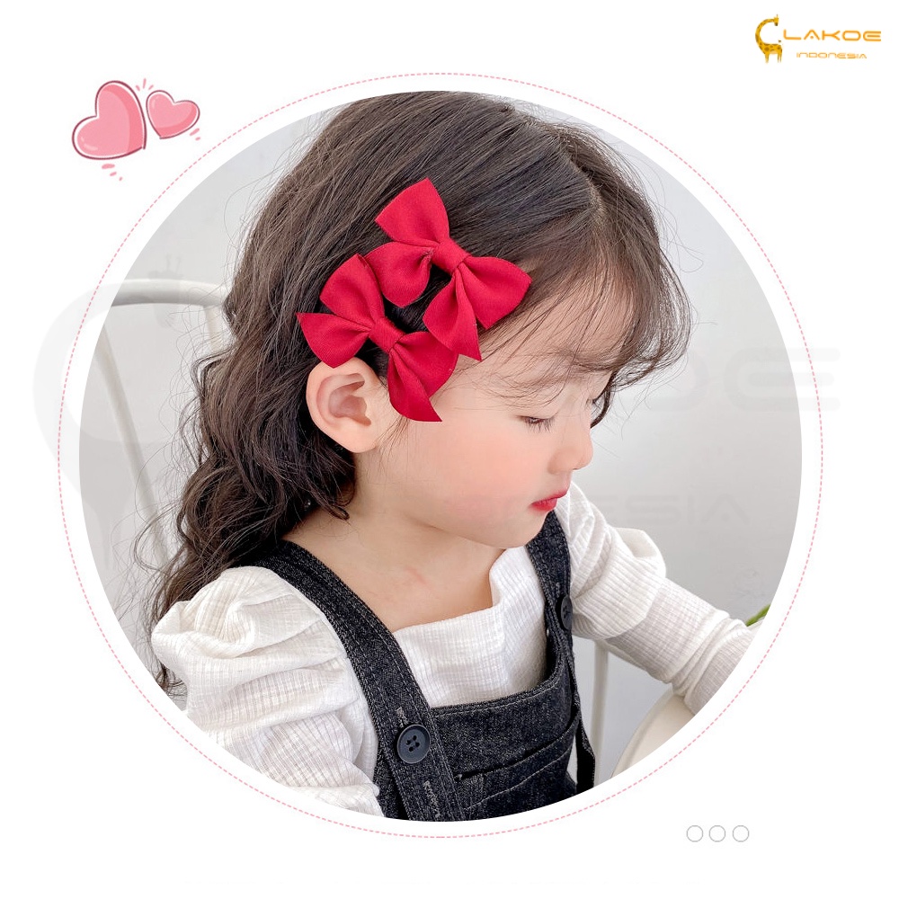 LAKOE 2pcs set Jepit Rambut korea anak jepitan Rambut pita Hair Clip anak