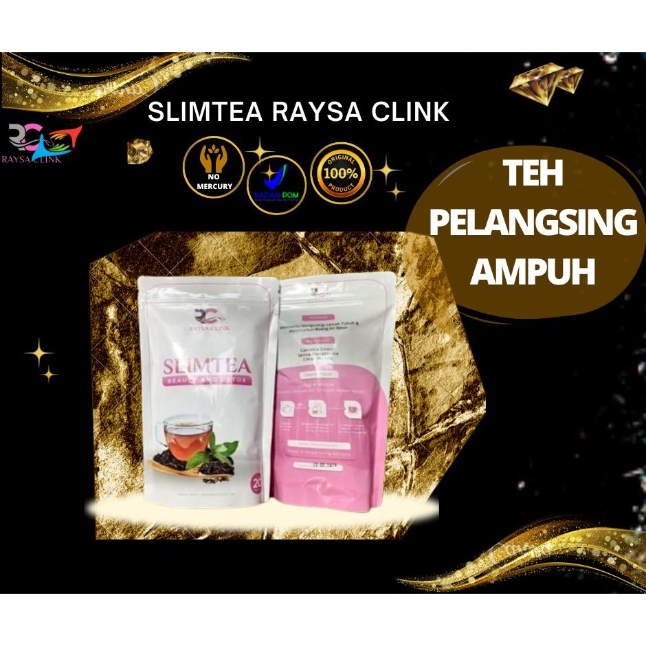 Raysa clink - advanced Slimtea Teh Detox Obat Pelangsing Perut Badan Herbal paling Ampuh Original Se