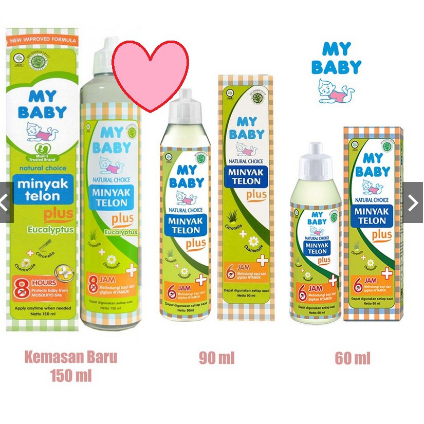 My Baby minyak telon plus 145 \/ 85 \/ 57 ml KEMASAN BARU 8JAM | Shopee ...