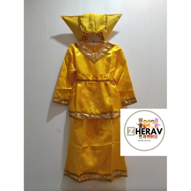 ready stok baju adat pakaian adat busana adat setelan satu set padang anak laki atau  perempuan ukuran S M L XL XXL dewasa