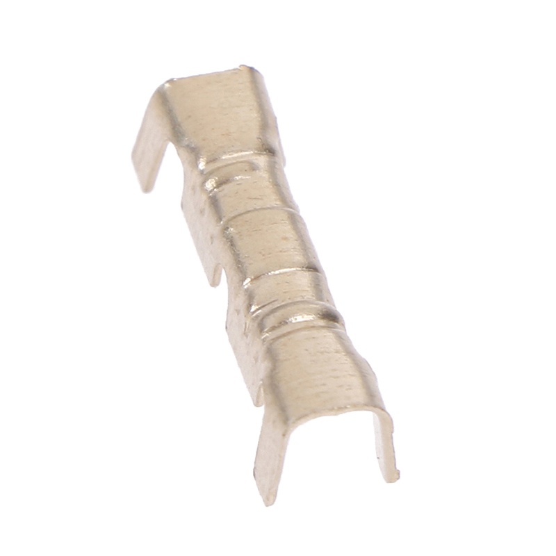 (LUCKID) 100pcs Konektor terminal Kabel Listrik Bahan Tembaga Kuningan 0.5-1.5mm2