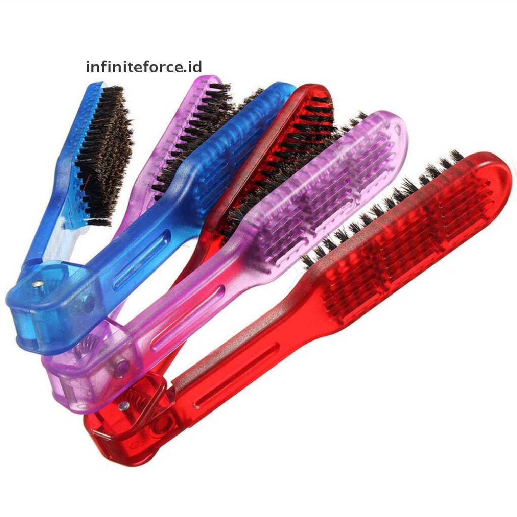 (infiniteforce.id) Sisir Sikat Ganda Bahan Kayu Untuk Meluruskan Rambut