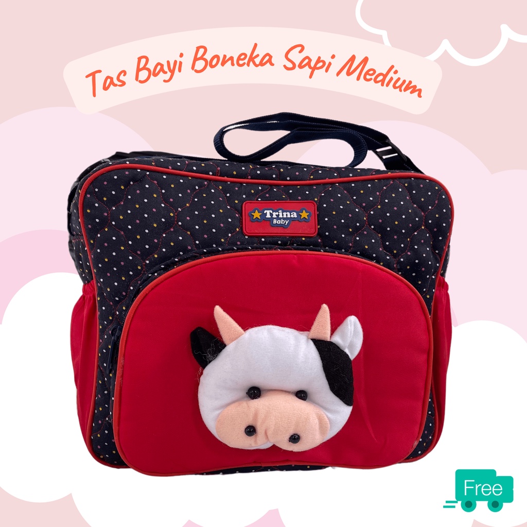 Tas Bayi Boneka Sapi Medium Terbaru/ Tas bayi lucu / tas bayi murah