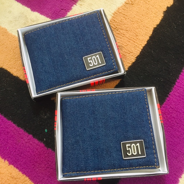[AHLMN] Dompet lipat ptia bahan denim gratis dus murah meriah #dompet #dompetpria #dompetlipat