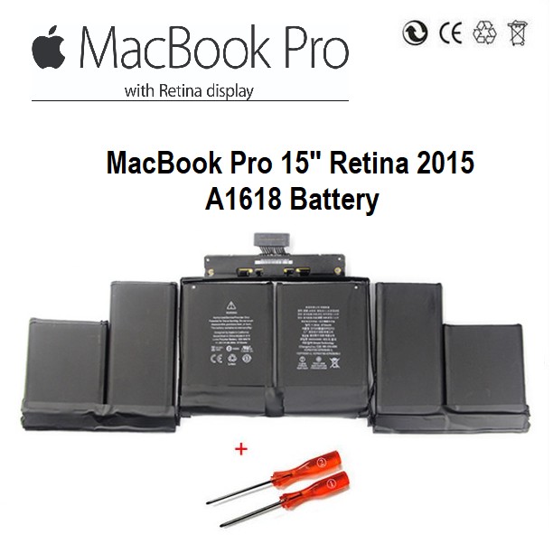 Baterai Original A1618 Apple Macbook Pro 15 Retina A1398 2015 2016 Shopee Indonesia