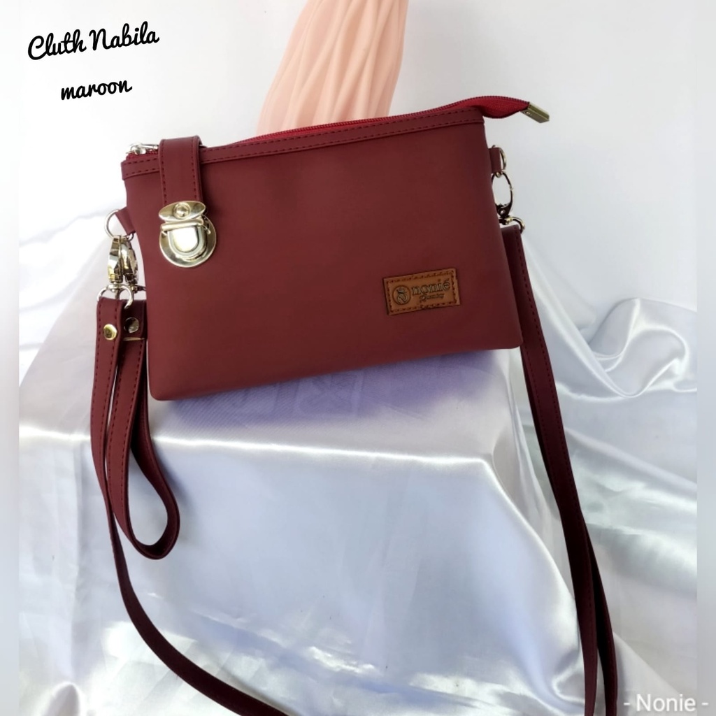 SLINGBAG CLUTCH NABILA BY. NONIE TAS SLEMPANG 2 RUANG