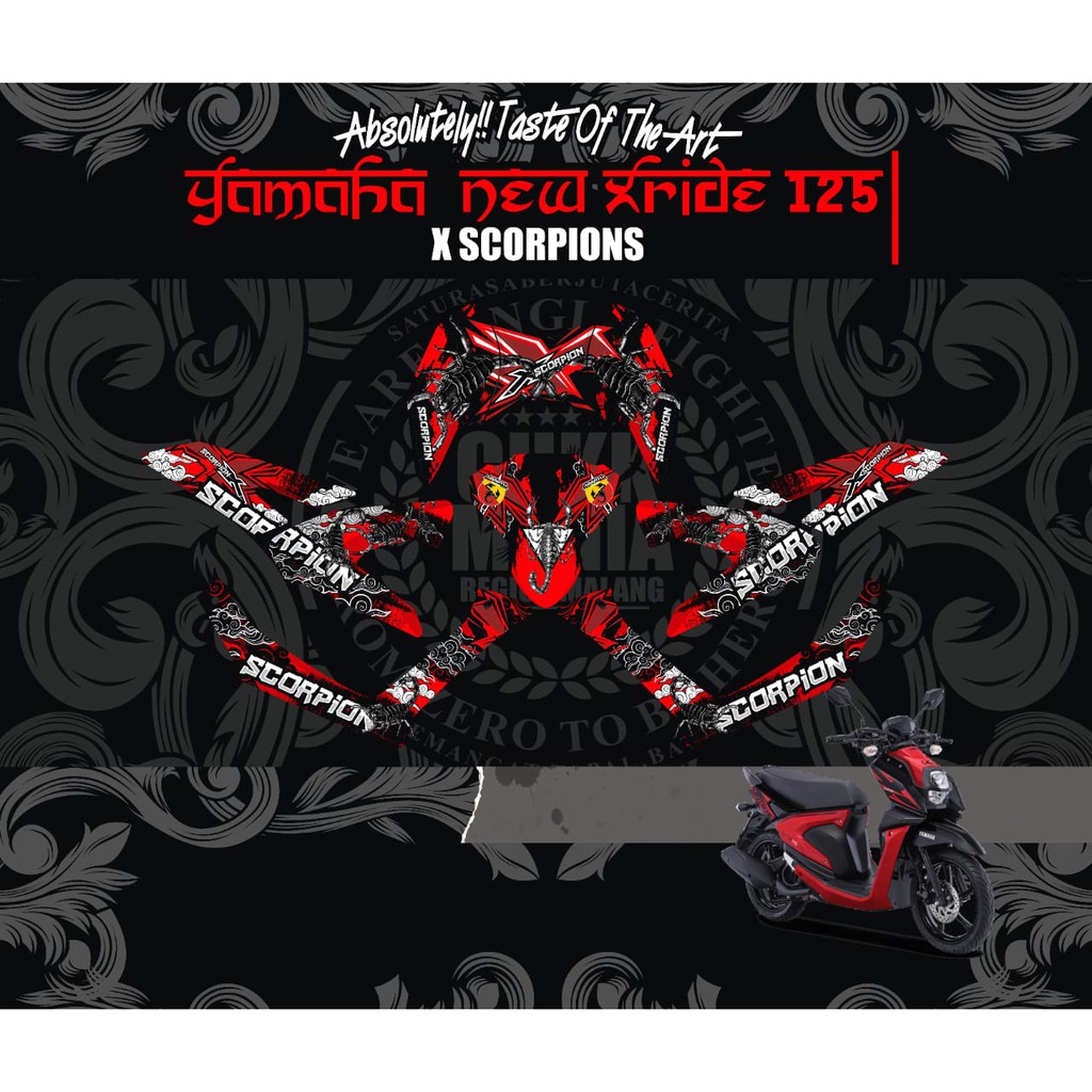 sticker decal motor  stiker  striping x  ride  125 new tahun 