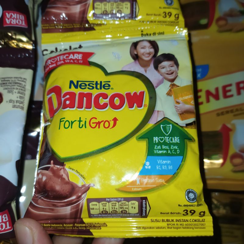 

Dancow Nestle forti gro cokelat 1 sachet 1× 39g pcs susu bubuk Dancow