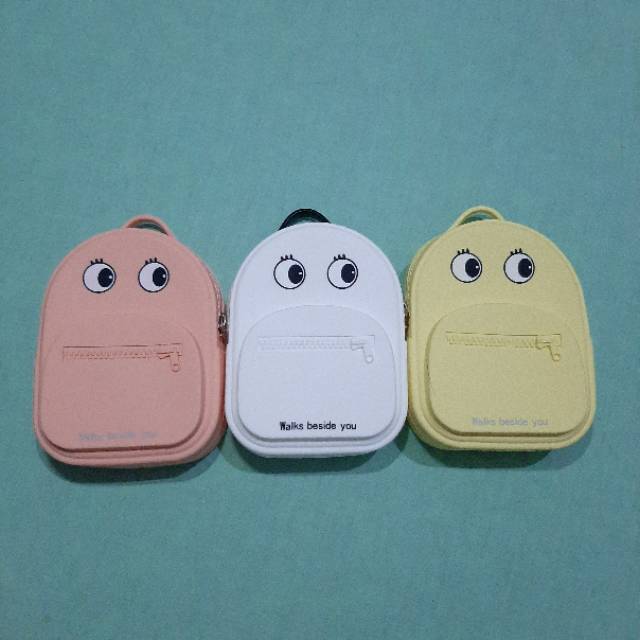 Ransel Mini Dompet Koin Silicon Aneka Warna Karakter Lucu murah