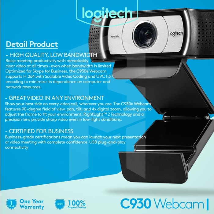 WebCam Logitech C930E HD - WebCam HD Logitech C930E - Resmi