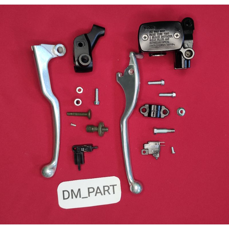 HANDLE HANDEL TUAS KIRI KOPLING PLUS BRAKET MASTER REM KANAN ASSY KOMPLIT R25 MT25 ORI ASLI SWITCH Y