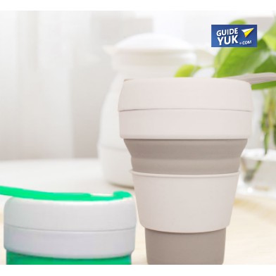 Gelas Lipat Tumbler Cup Silicone Multifungsi  355ML Untuk Travel