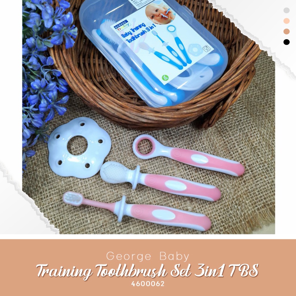 George Baby Toothbrush Set / Sikat Gigi anak / Finger Toothbrush / Sikat Lidah