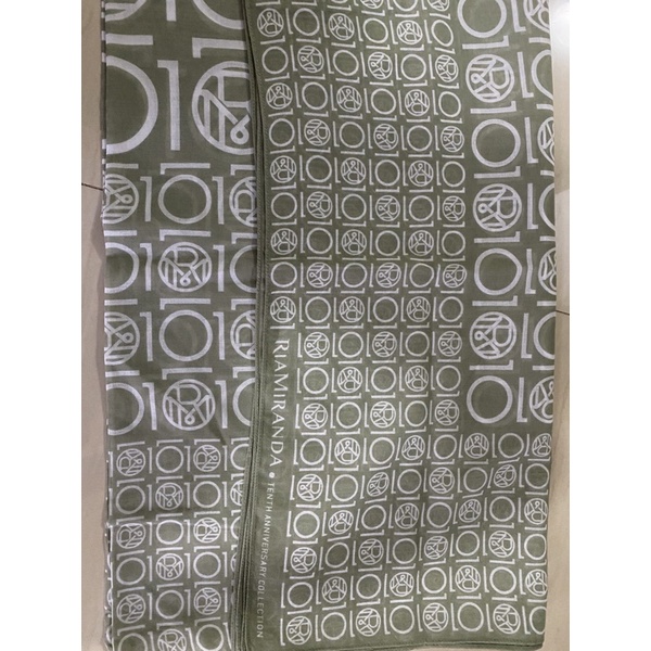 scarft ria miranda monogram dekade green