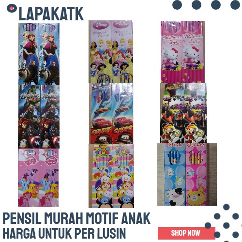 

Pensil 2b murah Motif Anak (PER LUSIN) +