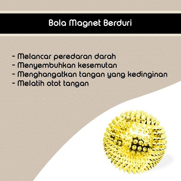 Bola Refleksi Magnet Berduri / Bola Duri Terapi Kesehatan Telapak Tangan - Random 1Pcs