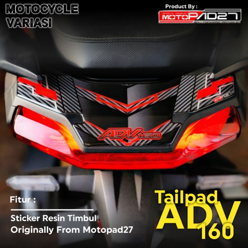 Stiker Tailpad ADV 160 Sticker Tailpad ADV 160 Cover Atas Lampu Belakang ADV 160 Resin
