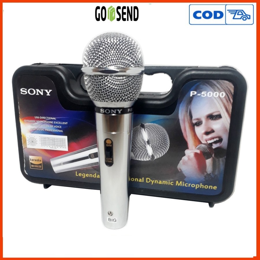 Microphone Sony P5000 koper mic kabel kualitas Premium suara mantap