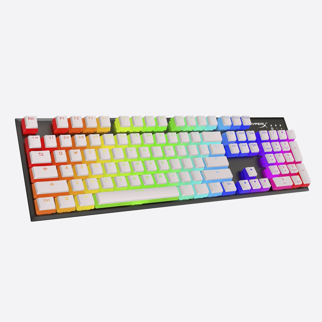 HyperX Double Shot PBT Keycaps - US White