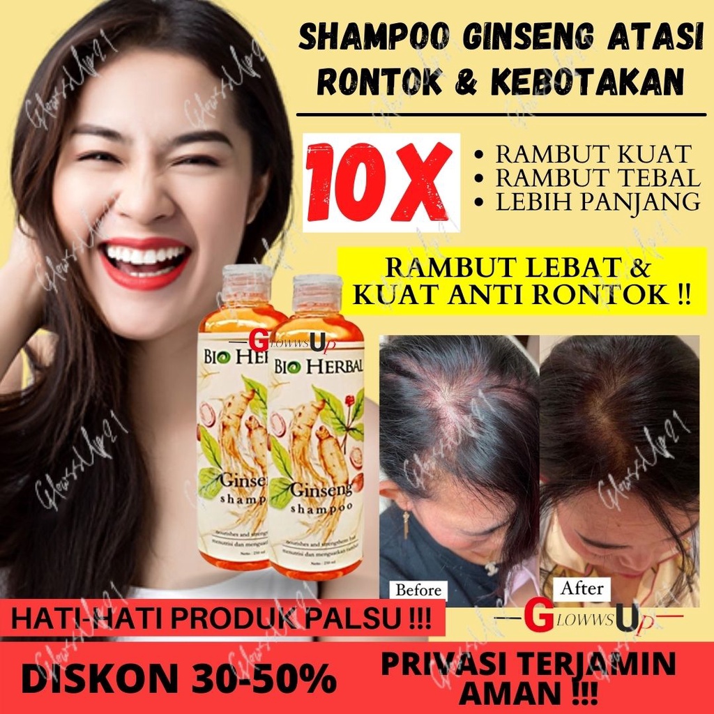 BIO HERBAL GINSENG SHAMPOO ORGINAL BPOM - SHAMPOO GINGSENG BIO HERBAL