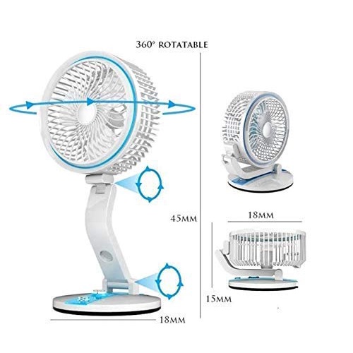 Kipas Angin Lipat LED Kipas Lampu Meja Belajar Emergency Multifungsi Lamp Light CH-588-1 Folding Fan