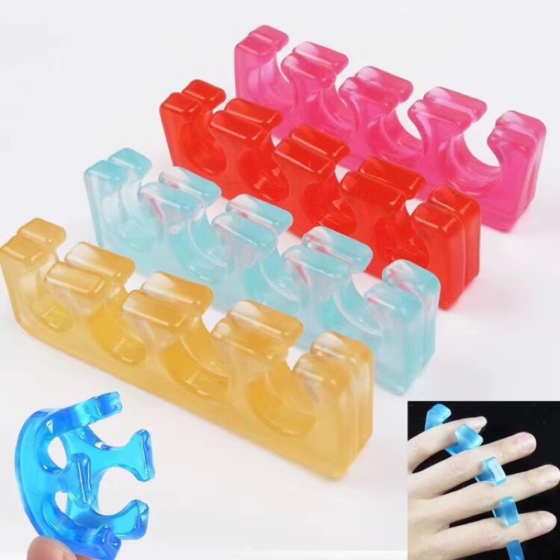 Separator pembatas kuku silikon karet jelly kaki tangan / silicone nail separator manicure pedicure