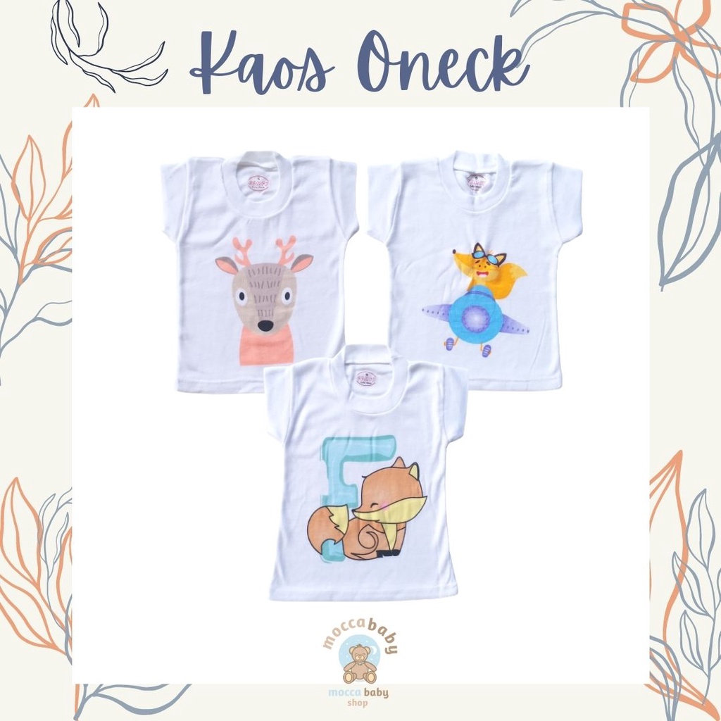 MBSS - ONECK KAOS Harian Karakter Anak Kids SIZE 0-4 Tahun / Kaos Anak Motif Kartun Unisex / ONECK2