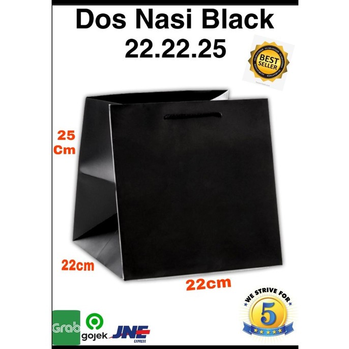 

PAPERBAG HITAM POLOS UK 22X22X25 / TAS KERTAS POLOS / GOODIEBAG MIN ORDER 20PCS KELIPATAN ORDER 20