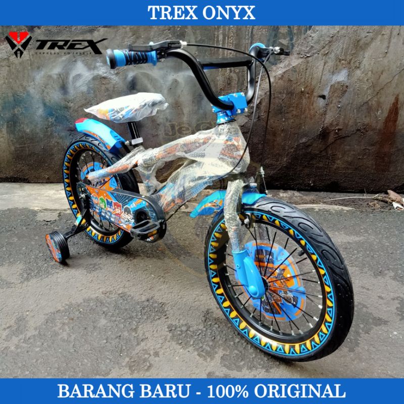 Sepeda Anak Laki BMX 12 16 18 Inch Trex Onyx Ban Jumbo Usia 2-8 Tahun