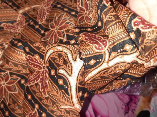 Benang Raja Atasan Batik Wanita Lengan Pendek Ukuran M L Xl