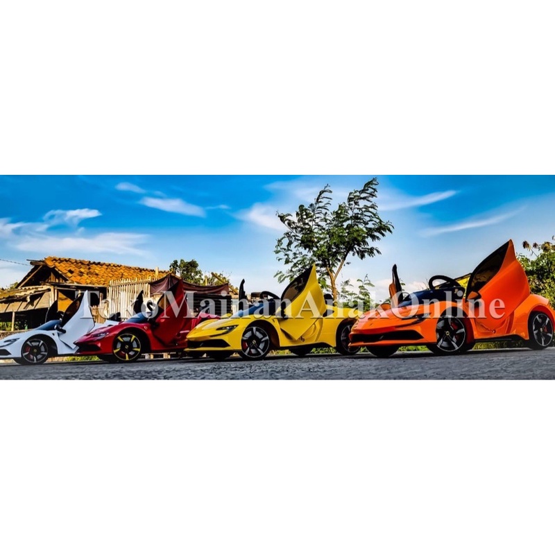 Mobil aki PMB 6188 VARSA Ferrari Lamborghini M6188 Remote Mainan Anak-7