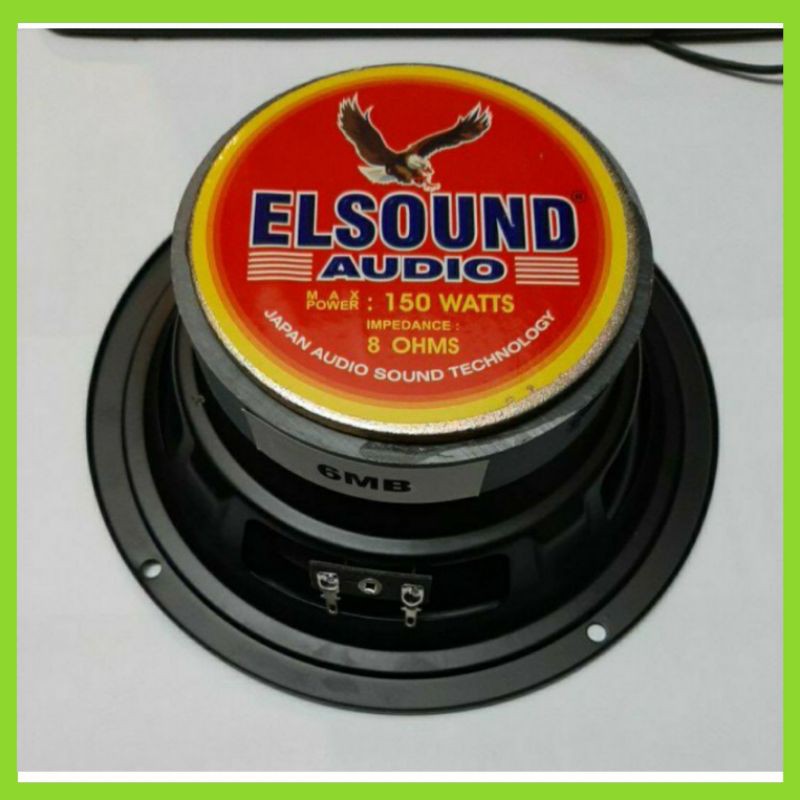 SPEAKER ELSOUND 150 WATT 6 INCH HITAM MAGNET BESAR ORIGINAL