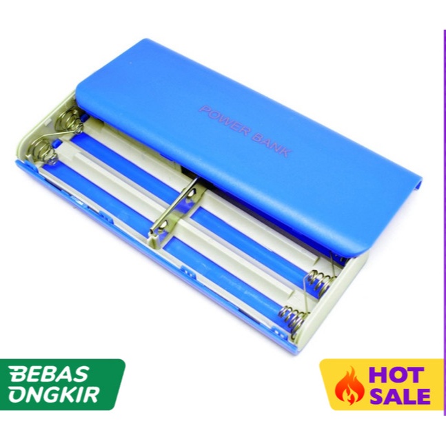 Exchangeable Cell Power Bank DIY Case For 5Pcs 18650 - Putih