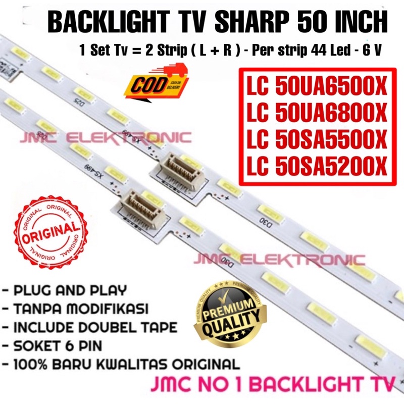 BACKLIGHT TV LED SHARP 50SA5200 50SA5500 50UA6500 50UA6800 50LE580 LC-50SA5200 LC-50SA5500 LC-50UA6500 LC-50UA6800 LC-50LE580 50SA5200X 50SA5500X 50UA6500X 50UA6800X 50LE580X LC50SA5200X LC50SA5500 LC50UA6500X LC50UA6800X LC50LE580X LC50SA5200 LC50SA5500