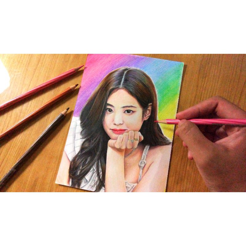 

(GRATIS FRAME) Jasa Lukis/Sketsa Wajah Realis Berwarna A5(15x21cm)