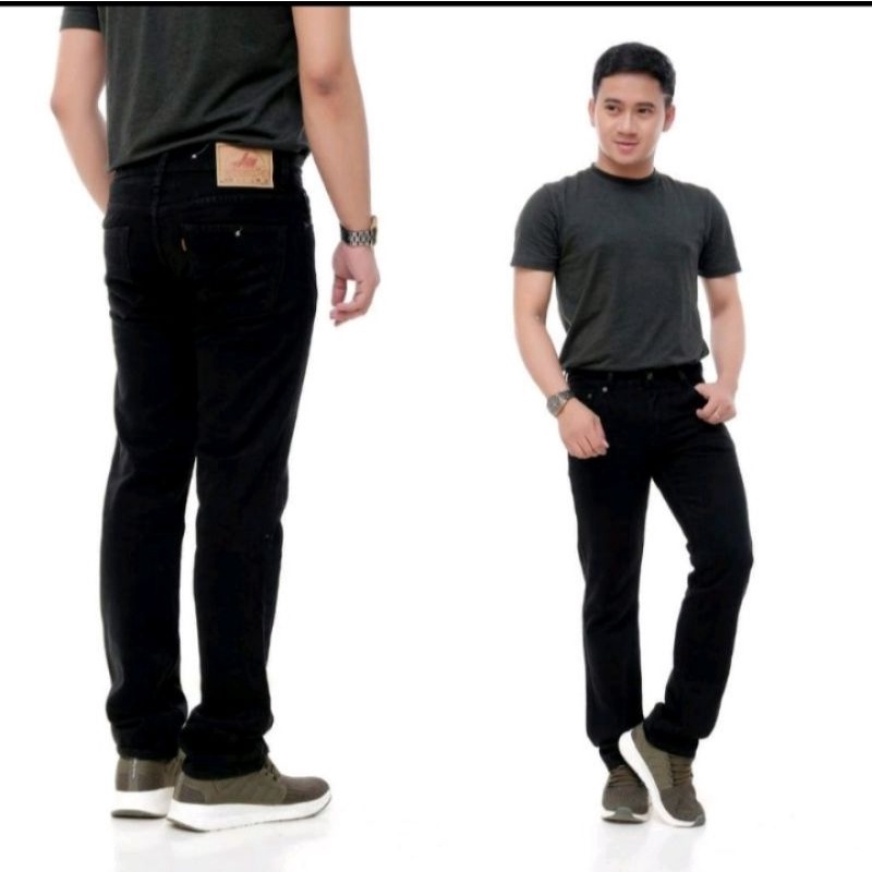 celana jeans denim pria reguler standar promo terbaru