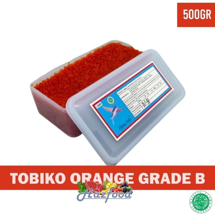 

Telur Ikan Terbang I Tobiko Orange Frozen Grade B - 500 Gram