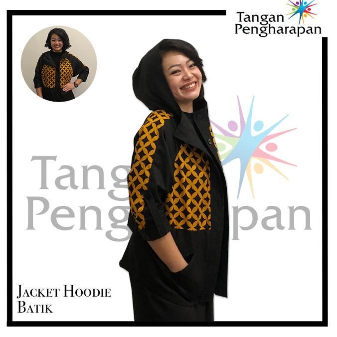 JAKET HOODIE BATIK - TANGAN PENGHARAPAN